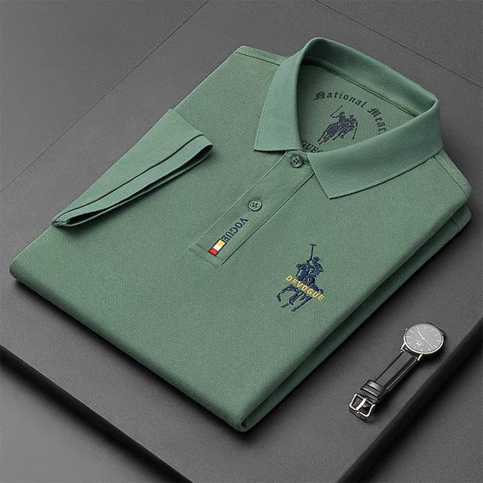 Camisa Polo Vogue Bordada Coreana Original (¡Recibe un Reloj Minimalista de Regalo!)