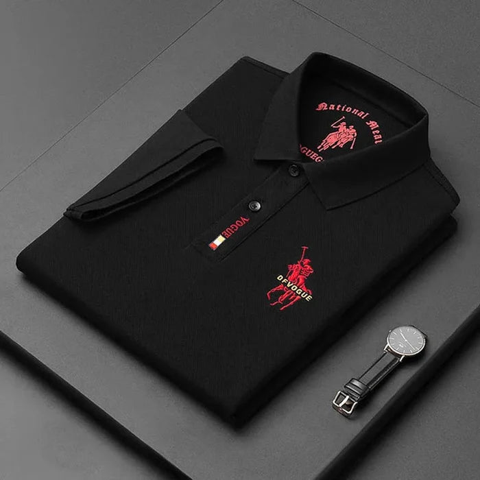Camisa Polo Vogue Bordada Coreana Original (¡Recibe un Reloj Minimalista de Regalo!)