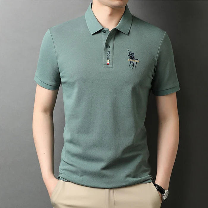 Camisa Polo Vogue Bordada Coreana Original (¡Recibe un Reloj Minimalista de Regalo!)