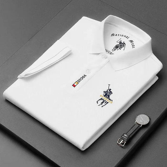 Camisa Polo Vogue Bordada Coreana Original (¡Recibe un Reloj Minimalista de Regalo!)