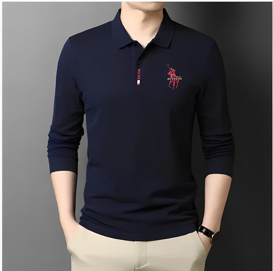 Camisa Larga Polo Vogue Con Bordado Coreano Original (Te Regalan Un Reloj Minimalista)
