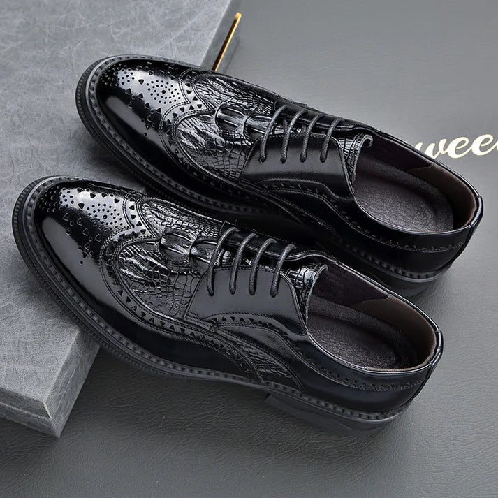 Oxford Brogue Croco — Edición Exclusiva Zenvaro + Kit de Cuidado Premium de Regalo