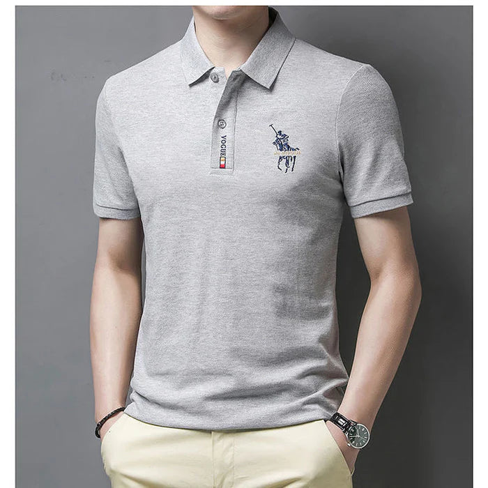 Camisa Polo Vogue Bordada Coreana Original (¡Recibe un Reloj Minimalista de Regalo!)