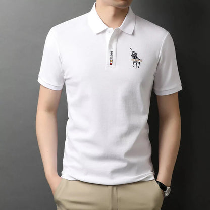 Camisa Polo Vogue Bordada Coreana Original (¡Recibe un Reloj Minimalista de Regalo!)