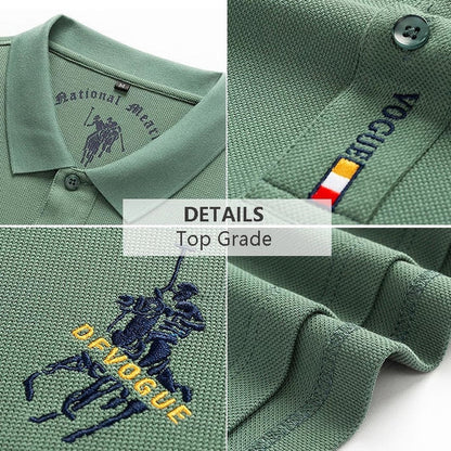 Camisa Polo Vogue Bordada Coreana Original (¡Recibe un Reloj Minimalista de Regalo!)